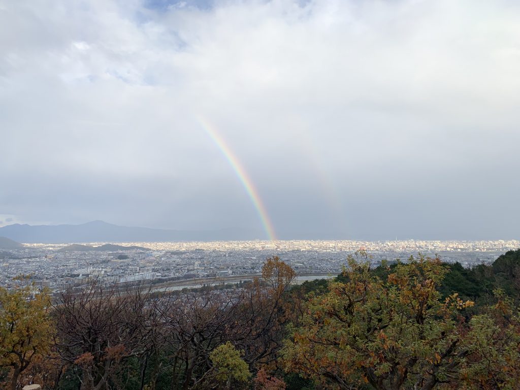 Double rainbow over Kyoto city!