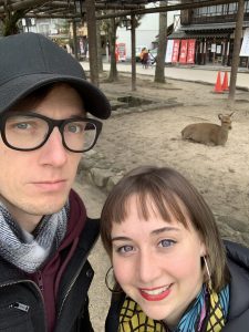 Shyla and Ryan selfienwith a deer