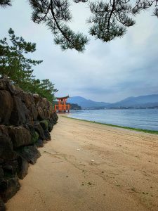 Itsukushima Shrine from the beach